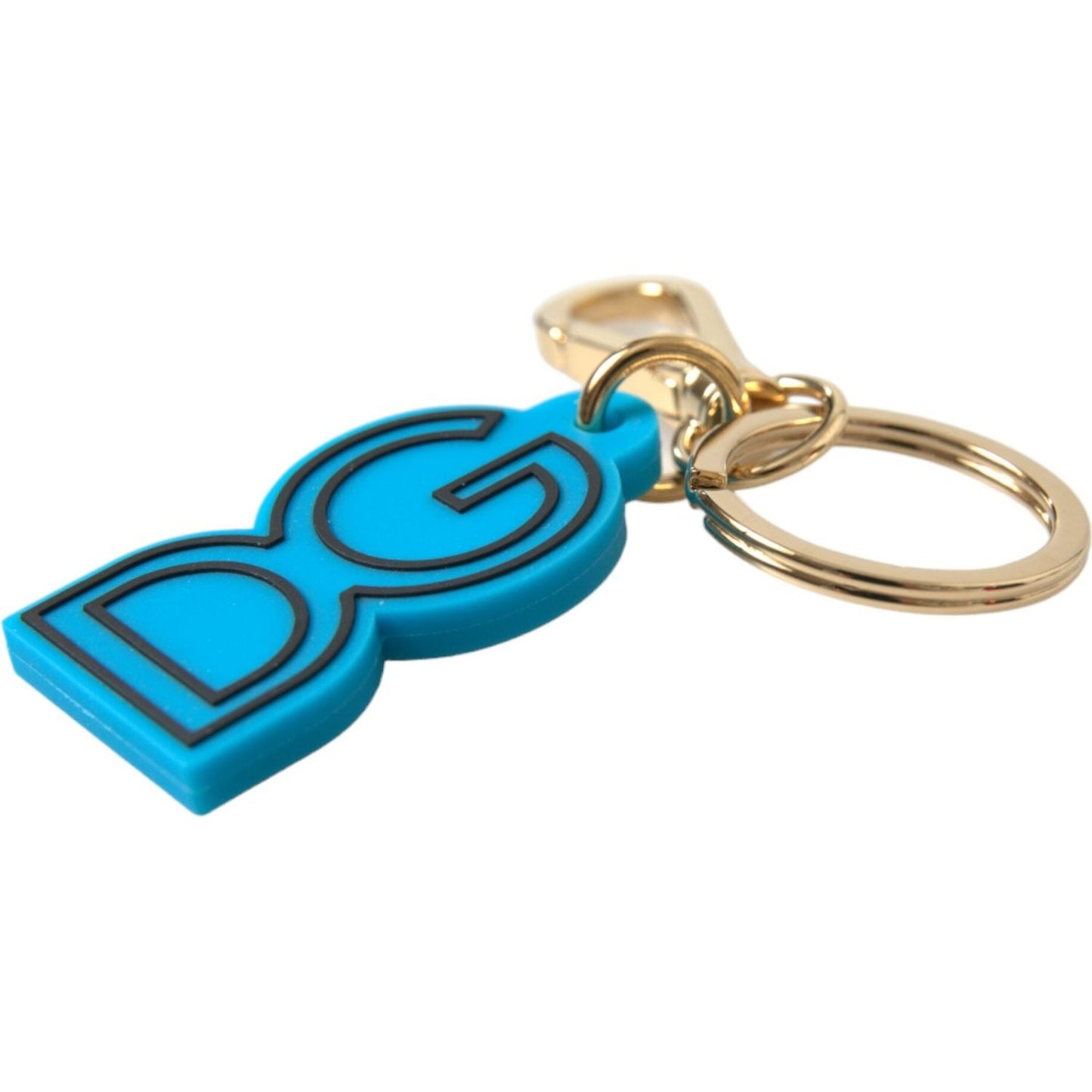 Dolce & Gabbana Elegant Blue & Gold Keychain Accessory Dolce & Gabbana