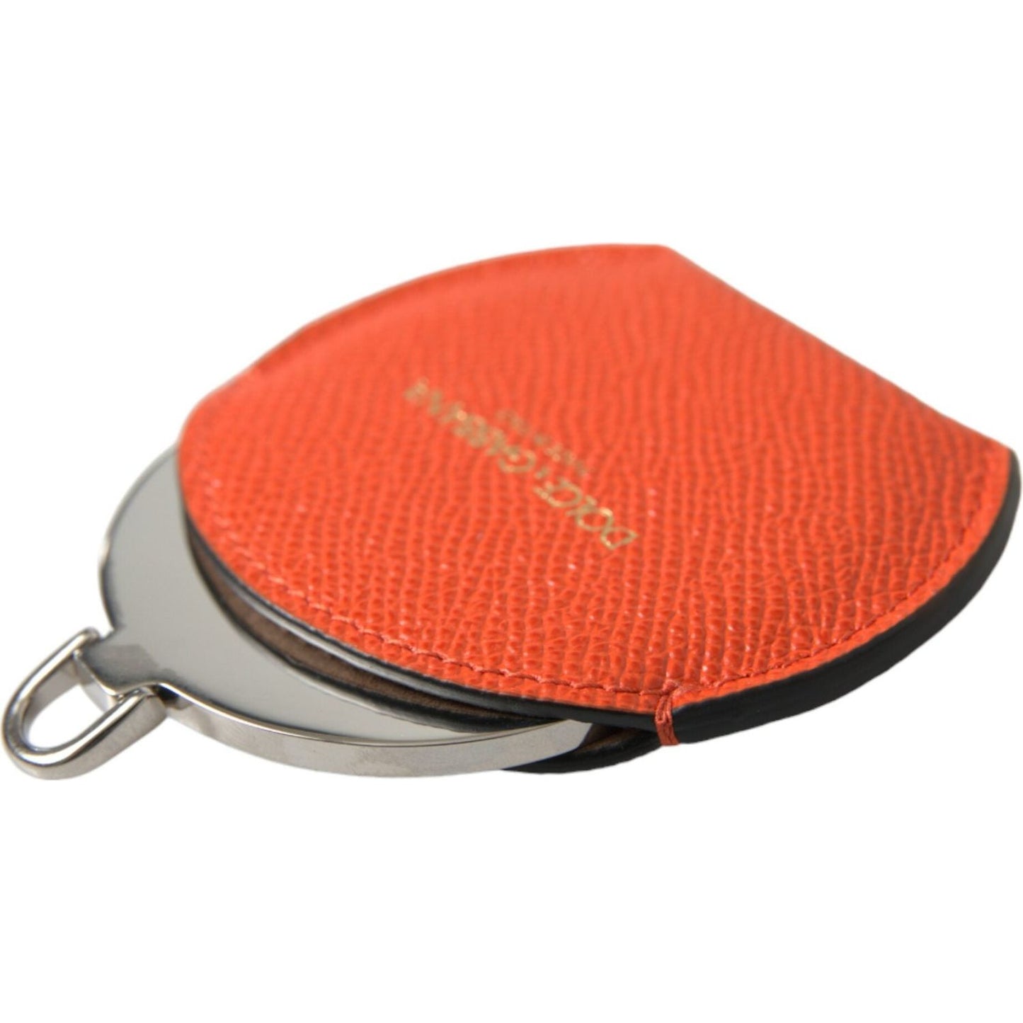 Elegant Orange Leather Mirror Holder