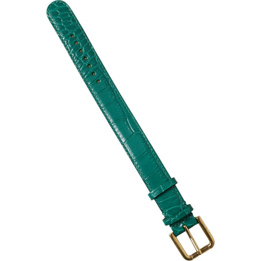 Elegant Green Leather Neck Band