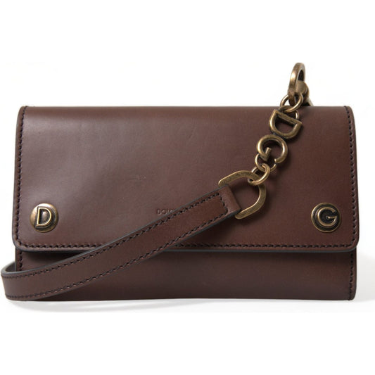 Elegant Leather Shoulder Bag in Rich Brown