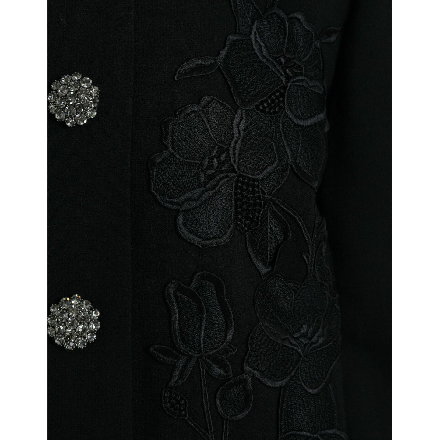 Dolce & Gabbana Elegant Floral Buttoned Wool Trench Coat Dolce & Gabbana