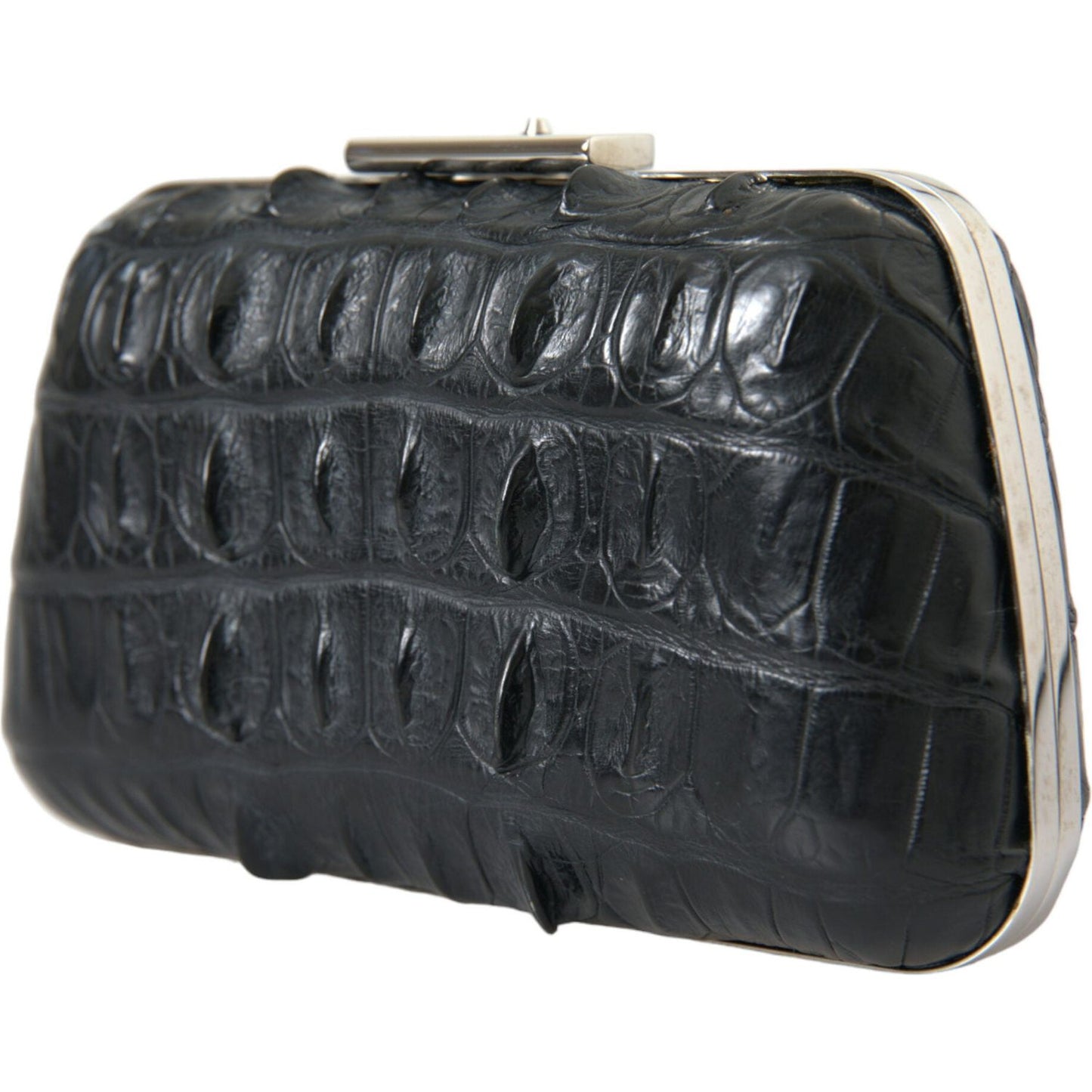 Balenciaga Elegant Crocodile Leather Evening Clutch Balenciaga