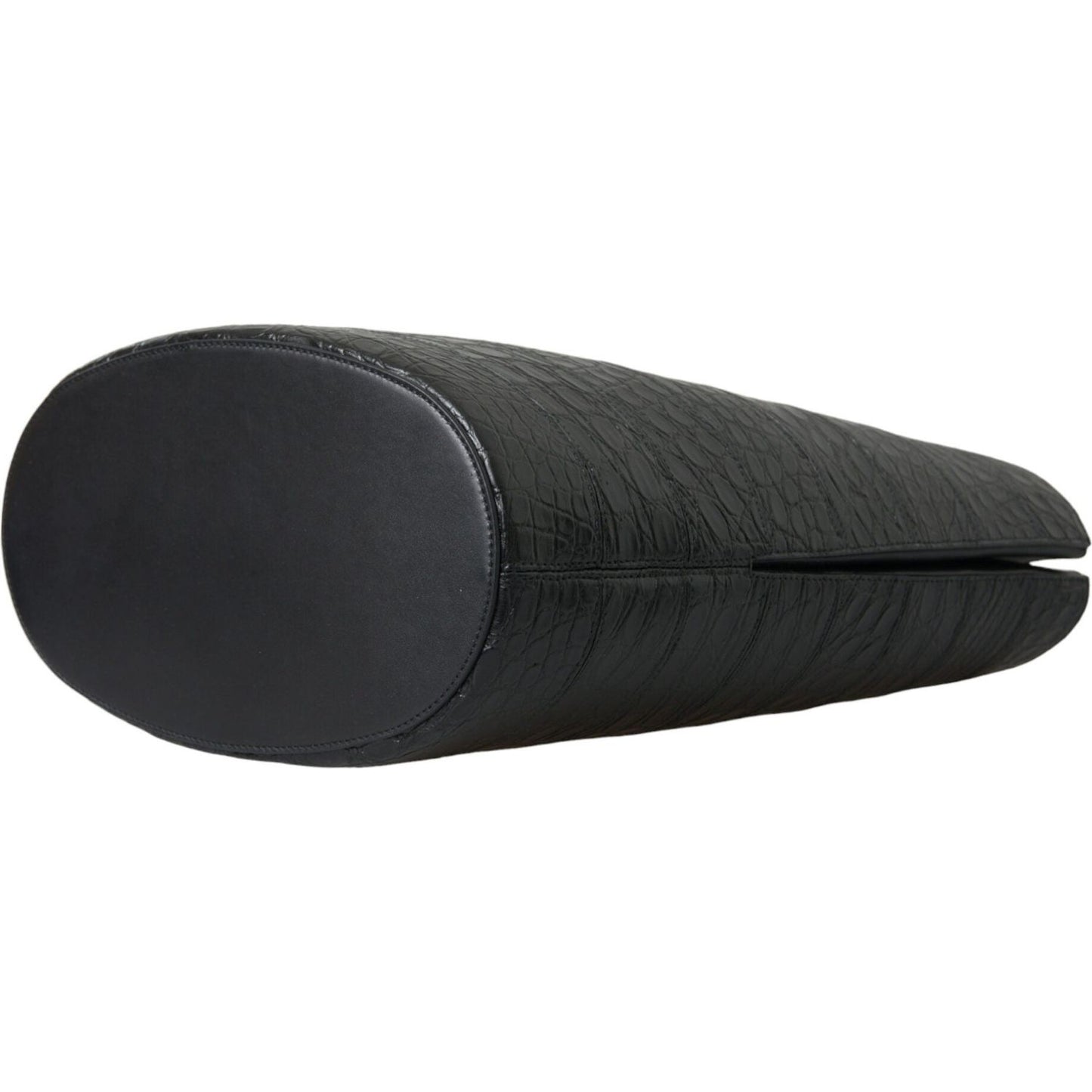 Balenciaga Black Exotic Skin Leather Maxi Bucket Tote Purse Bag Balenciaga