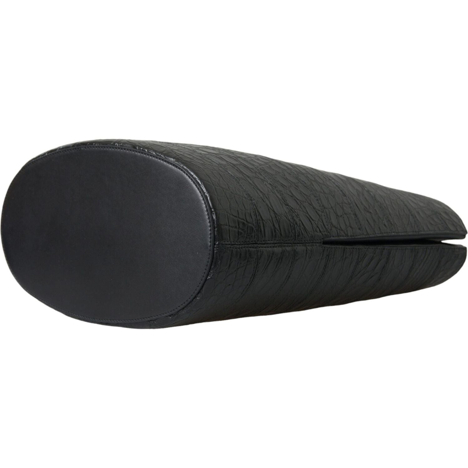 Balenciaga Black Exotic Skin Leather Maxi Bucket Tote Purse Bag