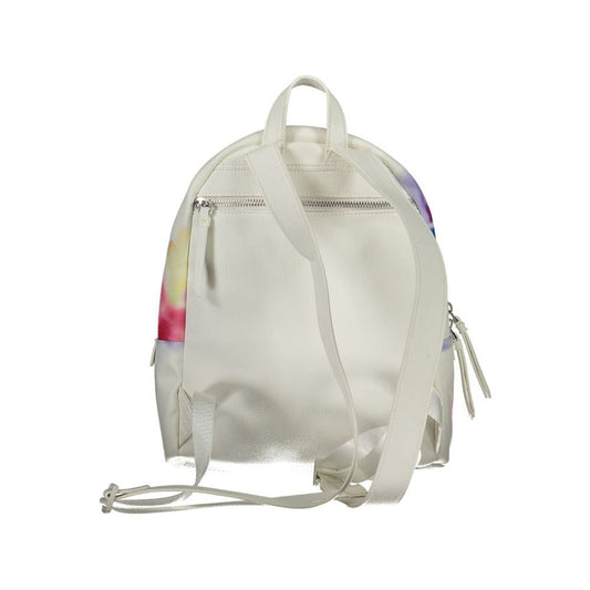 Desigual White Polyester Backpack Desigual