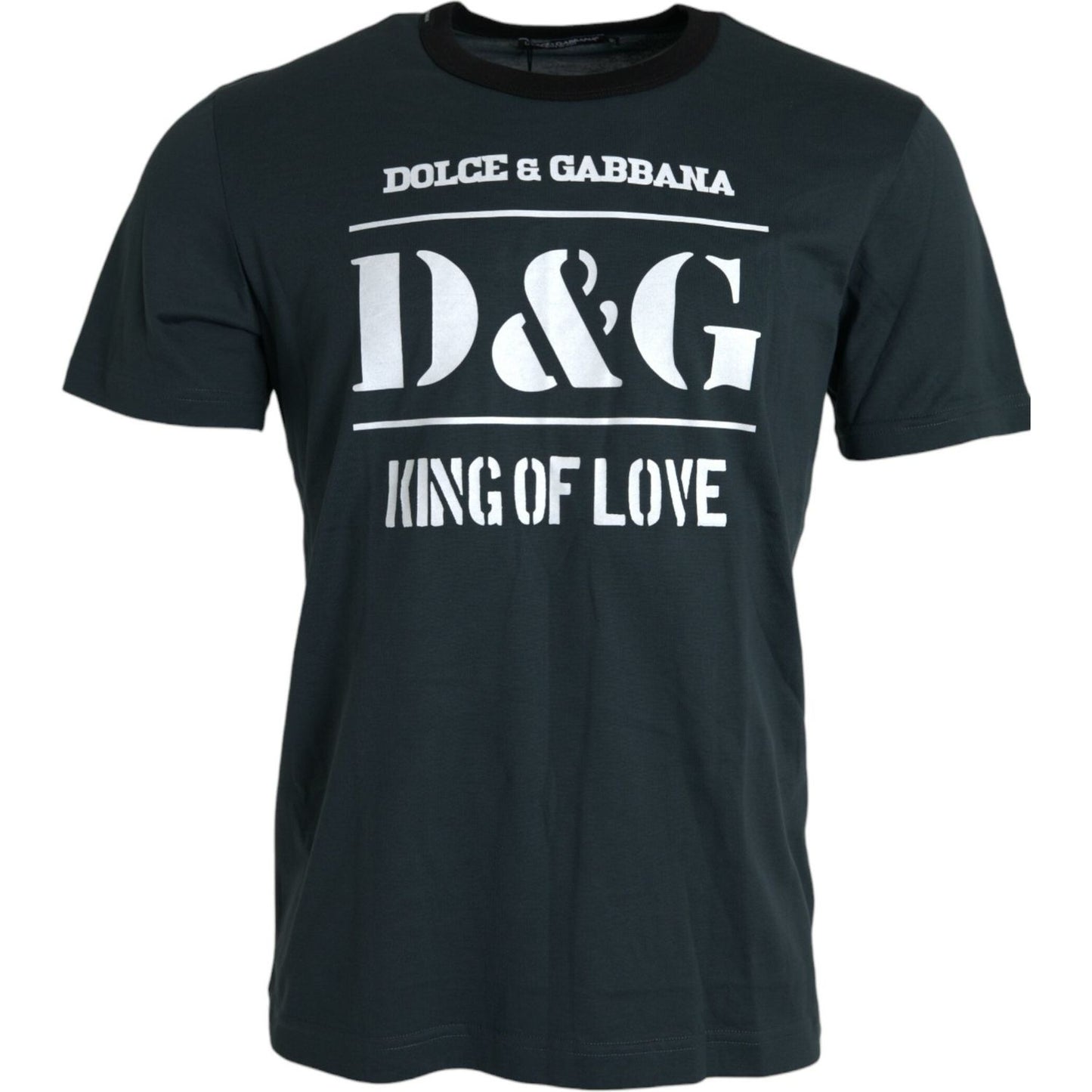 Dolce & Gabbana Blue Logo Print Crewneck Short Sleeve T-shirt Dolce & Gabbana