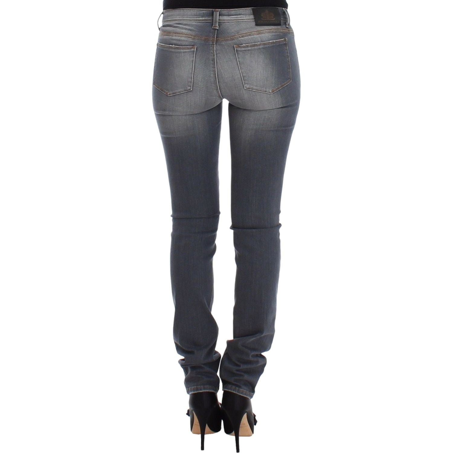 Ermanno Scervino Gray Slim Jeans Denim Pants Skinny Leg Stretch