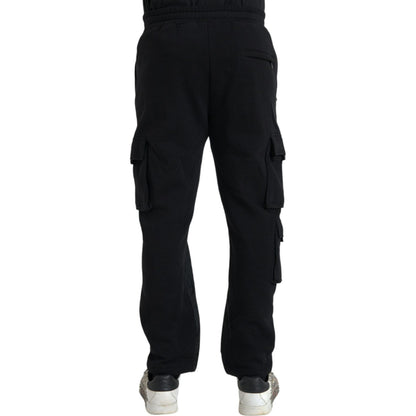 Dolce & Gabbana Black Cotton Blend Skinny Pants