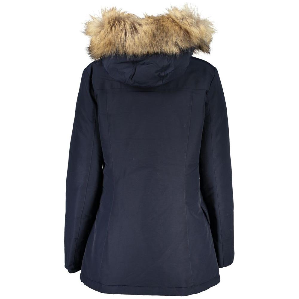 Woolrich Blue Cotton Jackets & Coat Woolrich