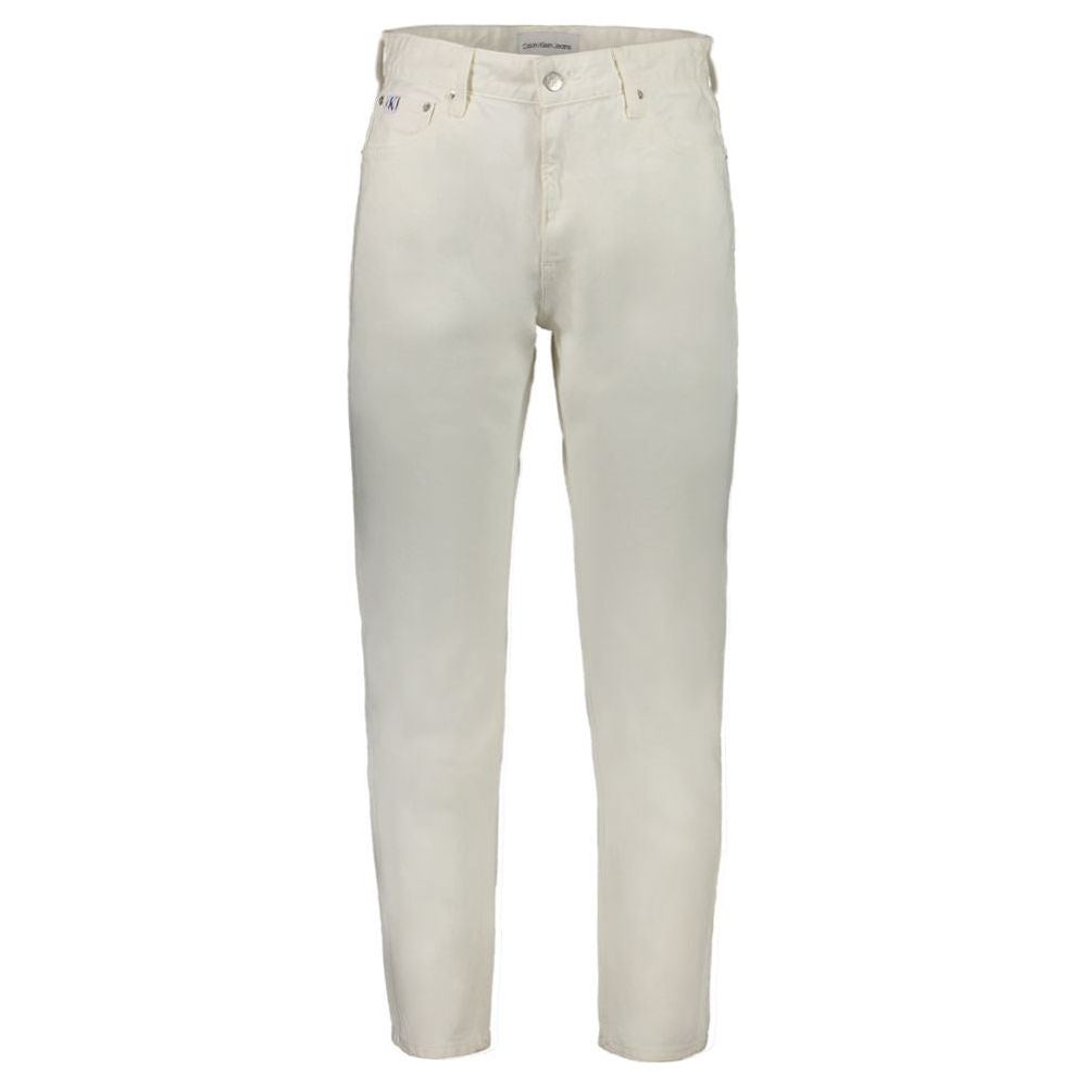 Calvin Klein White Cotton Jeans & Pant Calvin Klein