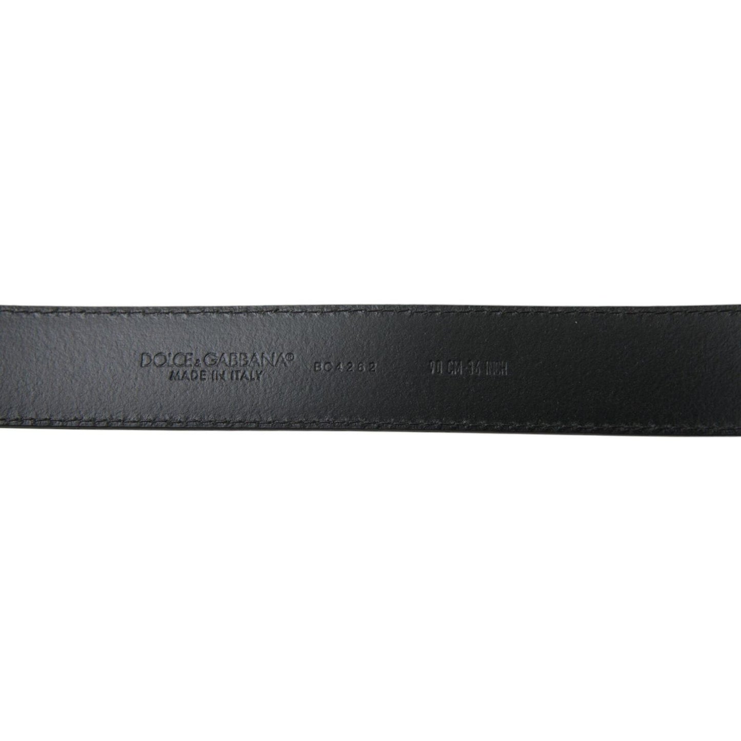 Dolce & Gabbana Black Leather Silver Metal Buckle Belt Men Dolce & Gabbana