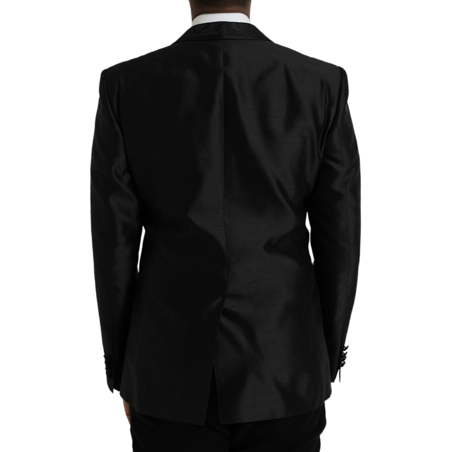 Dolce & Gabbana Black MARTINI Single Breasted Coat Blazer
