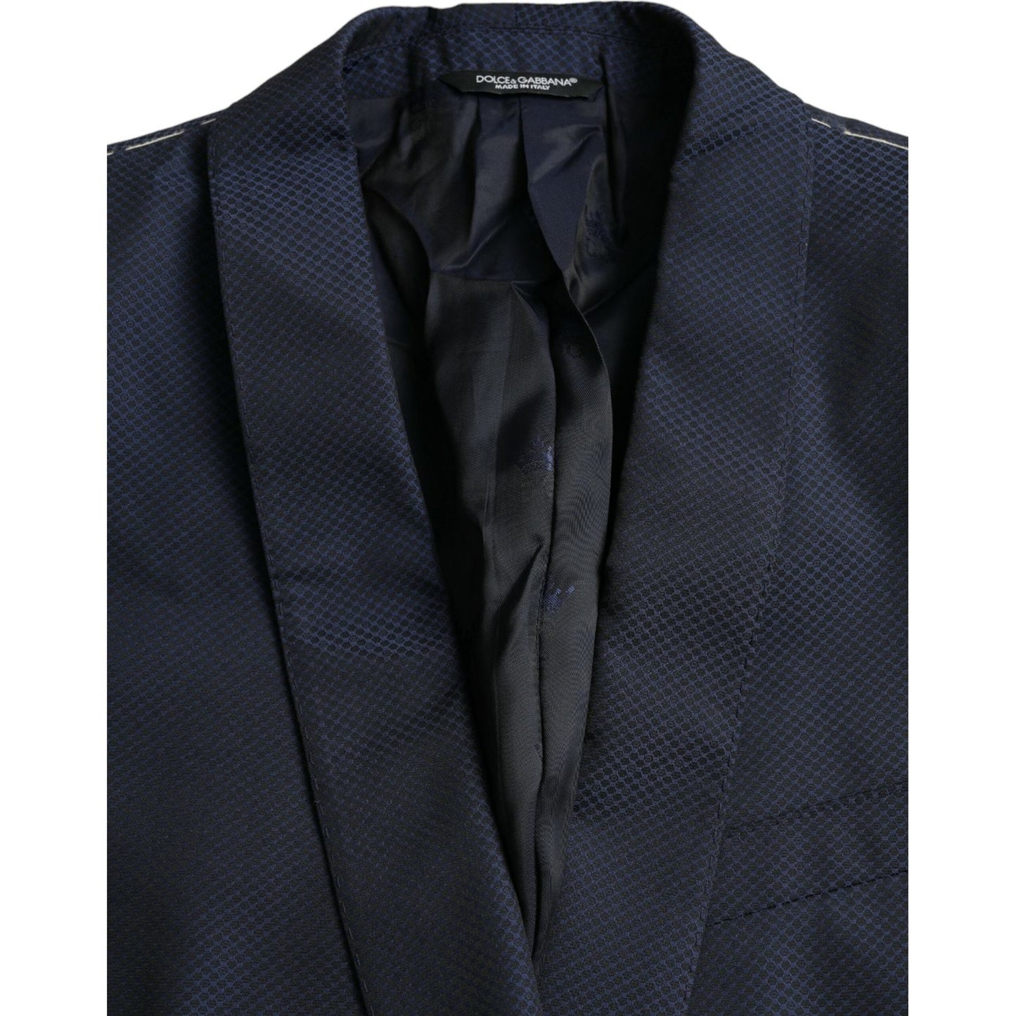 Dolce & Gabbana Blue MARTINI Shawl Single Breasted Blazer Dolce & Gabbana