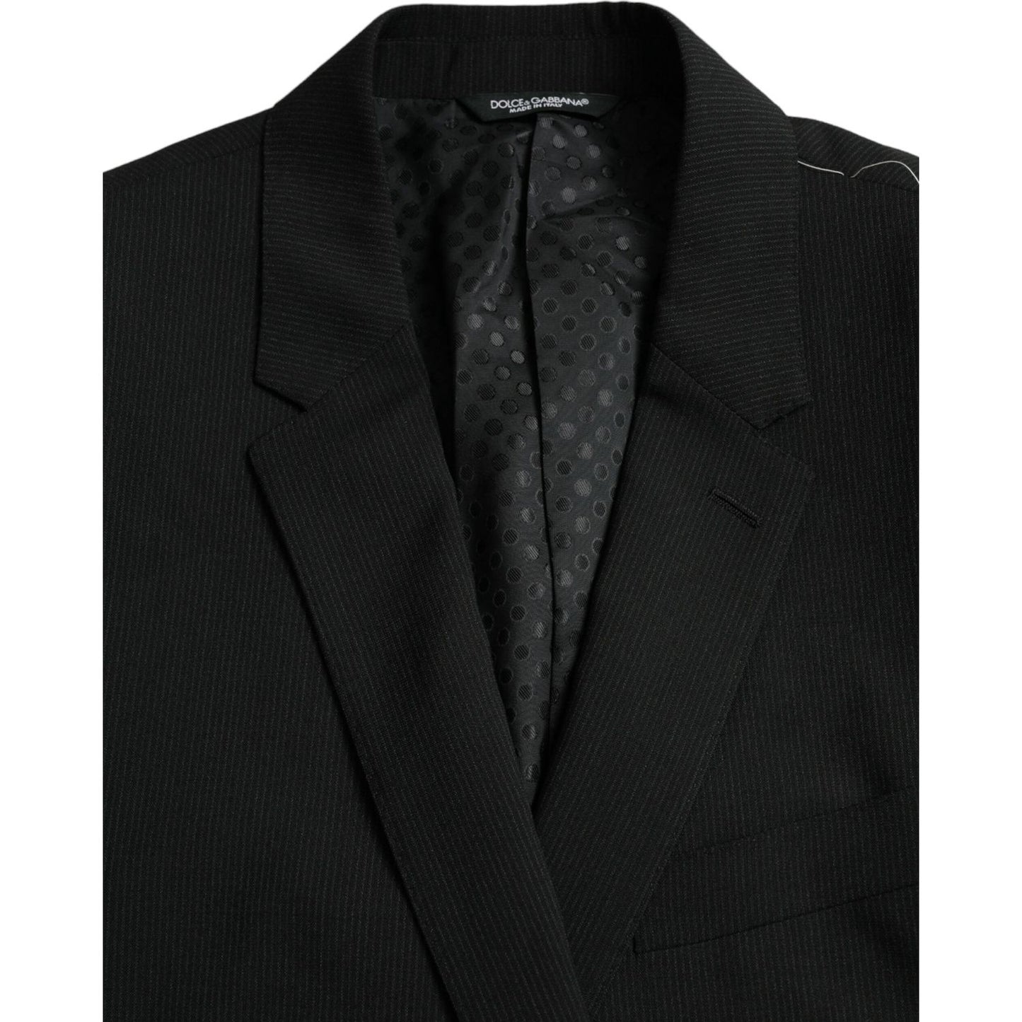 Dolce & Gabbana Blue MARTINI Shawl Single Breasted Blazer
