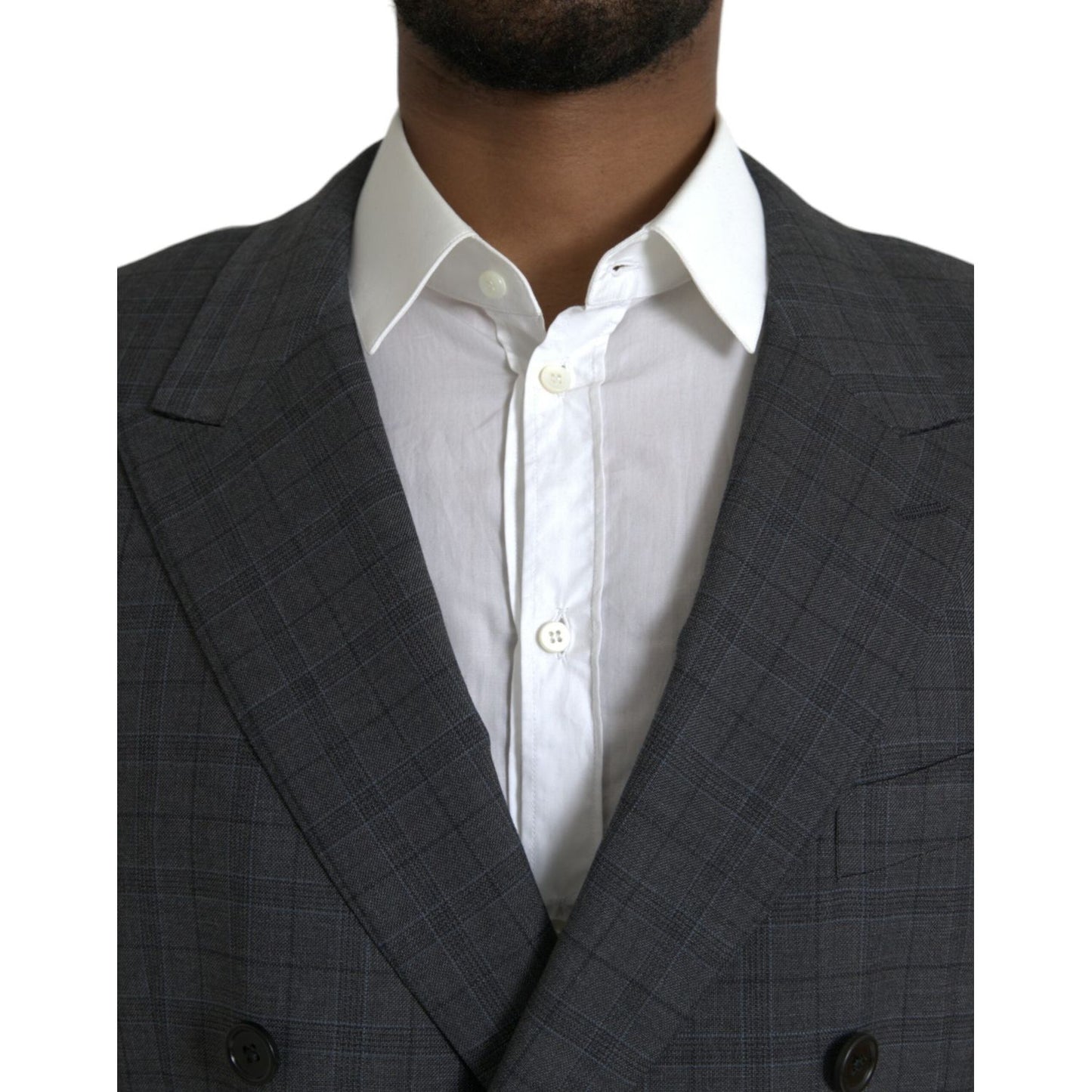 Dolce & Gabbana Gray Plaid Wool MARTINI Formal 2 Piece Suit Dolce & Gabbana