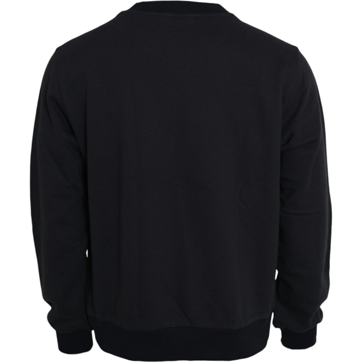 Dolce & Gabbana Dark Blue Cotton Logo Plaque Sweatshirt Sweater Dolce & Gabbana