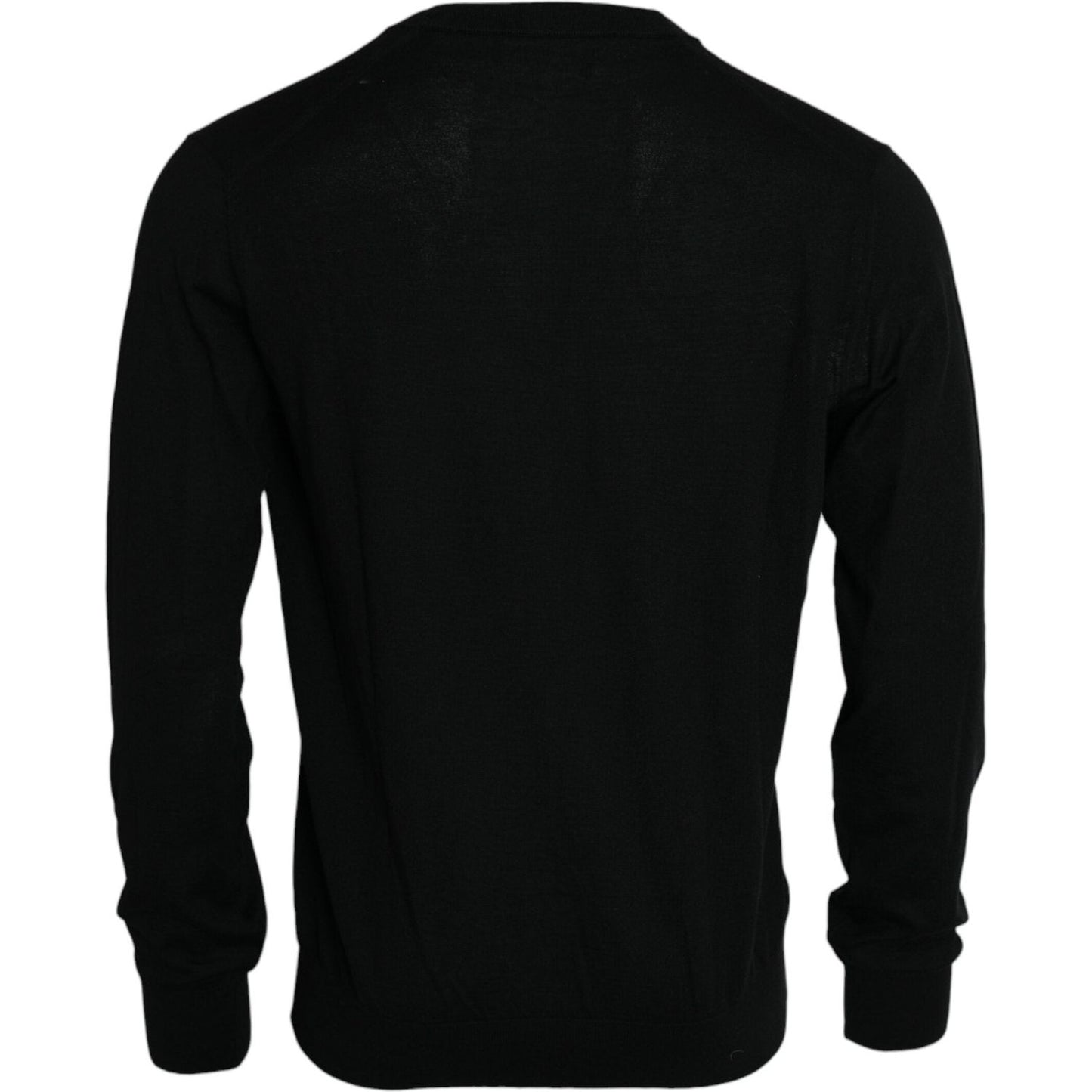 Dolce & Gabbana Black Cashmere Knit Long Sleeves Cardigan Sweater Dolce & Gabbana