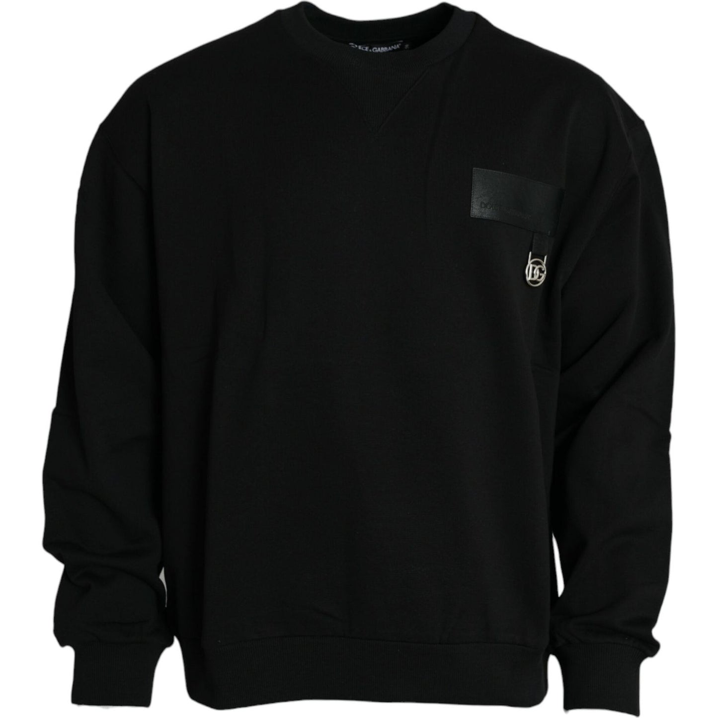 Dolce & Gabbana Black Logo Cotton Long Sleeves Sweatshirt Sweater Dolce & Gabbana