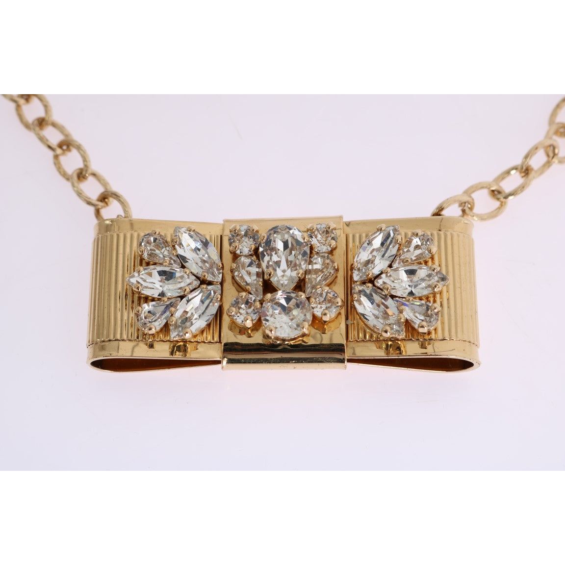 Dolce & Gabbana Elegant Gold Crystal Statement Choker Dolce & Gabbana