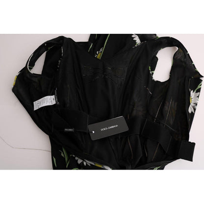 Dolce & Gabbana Sunflower Silk Stretch Sheath Dress