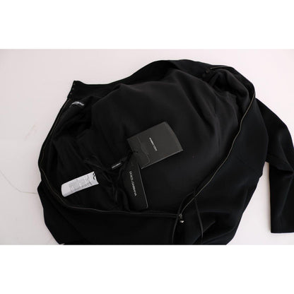 Dolce & Gabbana Black Stretch Long Gown Sheath Dress