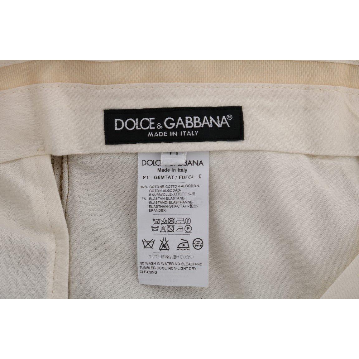 Dolce & Gabbana Brown Stretch Cotton Pants