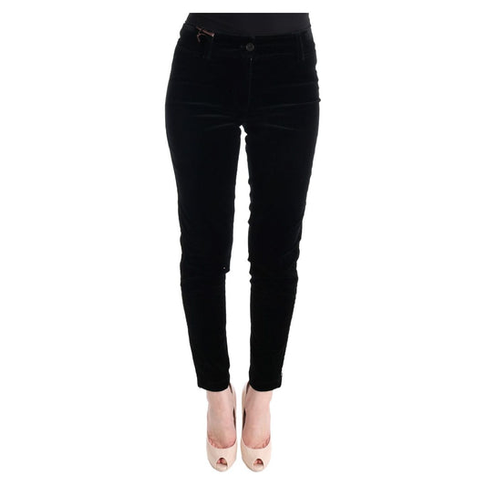 Ermanno Scervino Chic Black Slim Fit Cropped Pants Jeans & Pants Ermanno Scervino