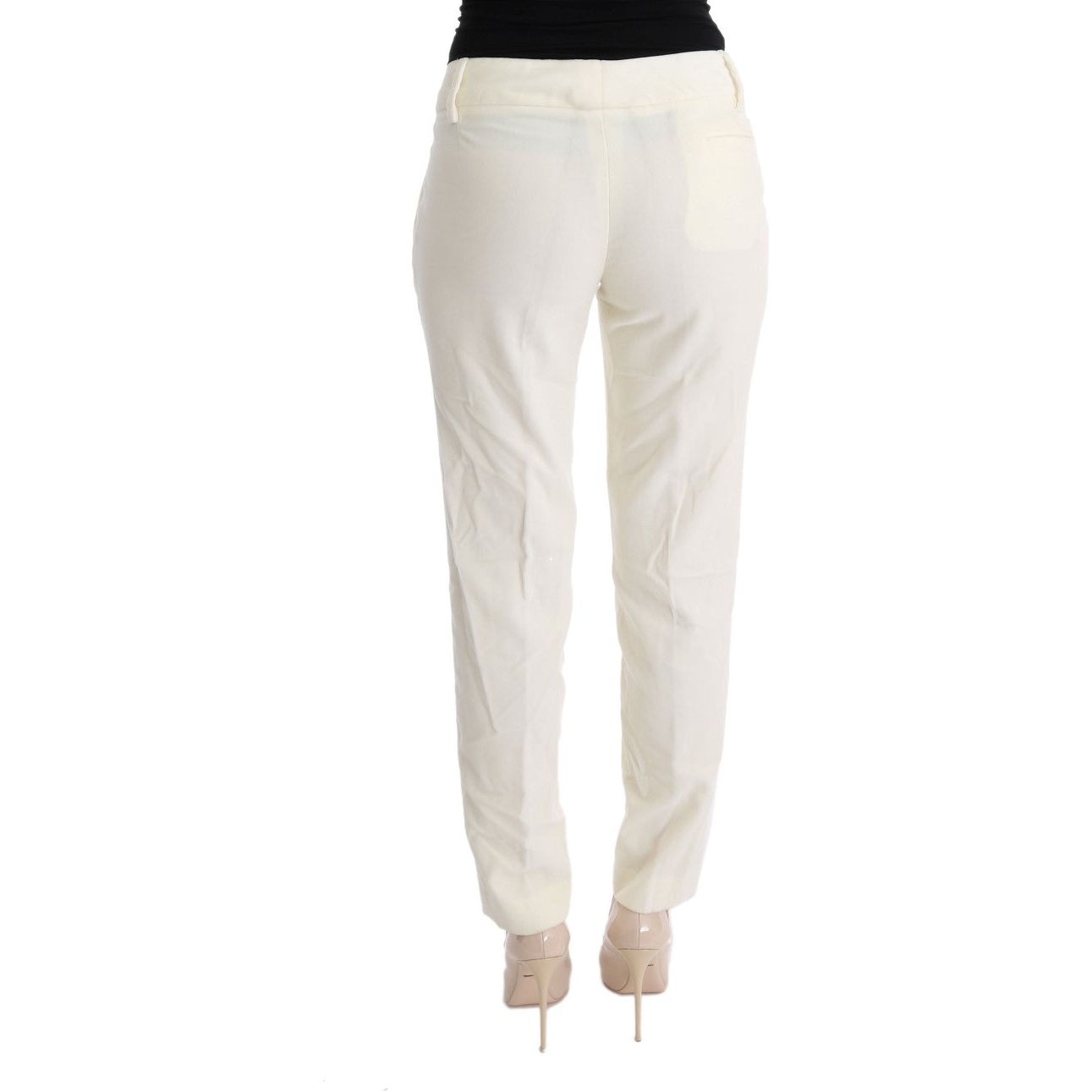 Ermanno Scervino Chic White Regular Fit Pants Ermanno Scervino