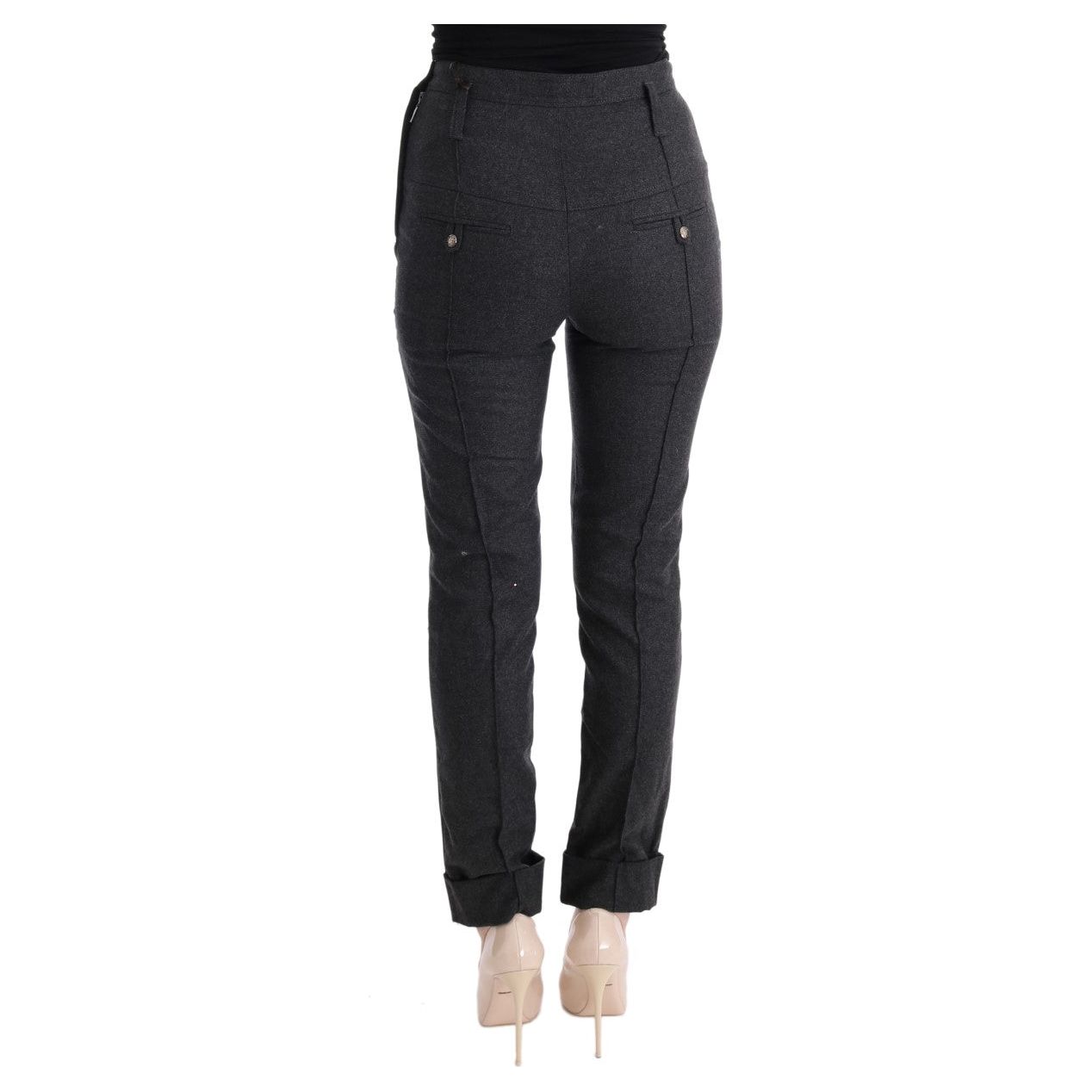 Ermanno Scervino Chic Gray Casual Skinny Pants Ermanno Scervino