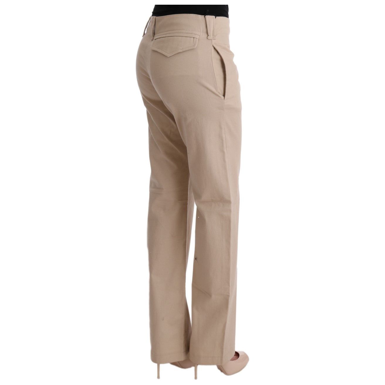 Ermanno Scervino Chic Beige Cropped Pants - Regular Fit Elegance Jeans & Pants Ermanno Scervino