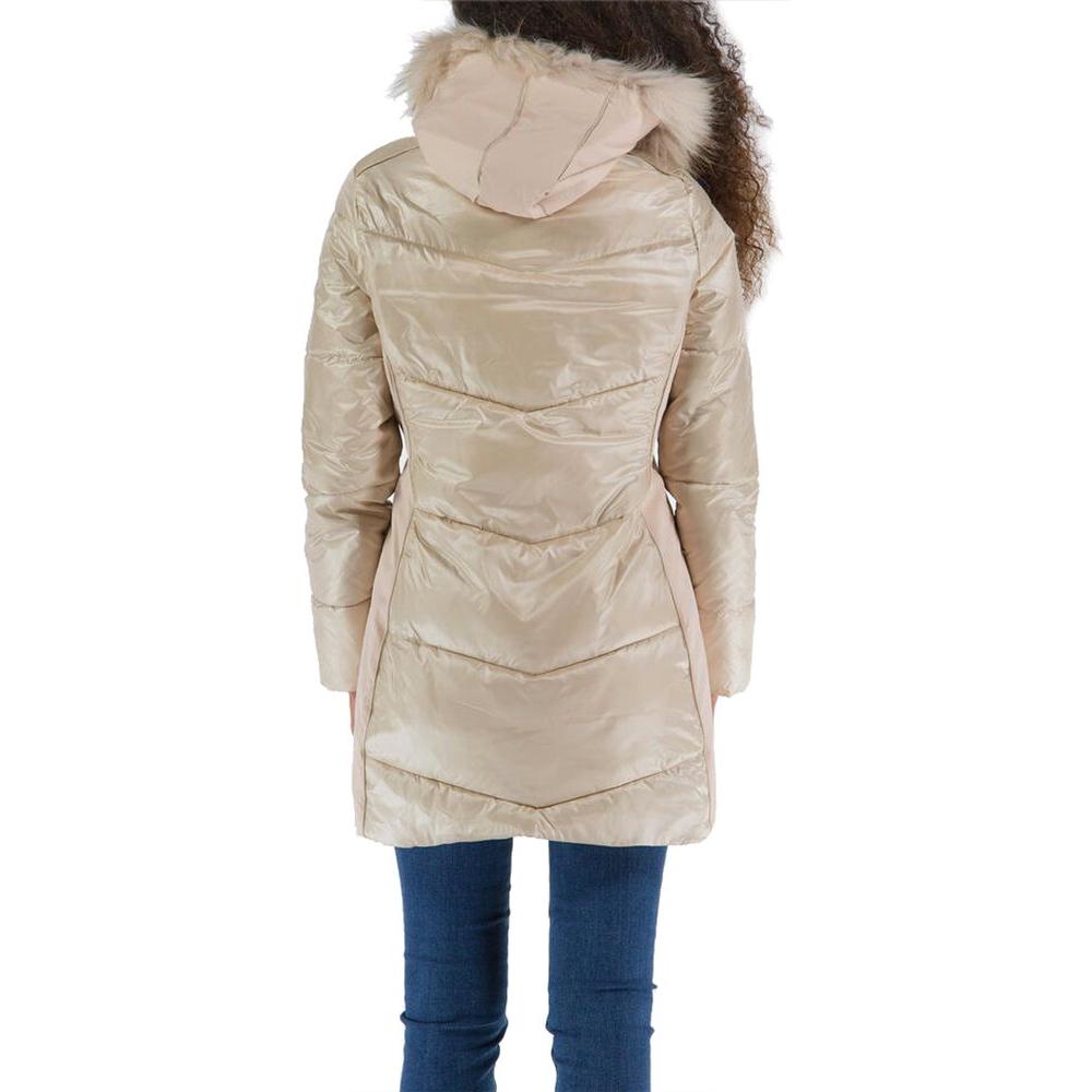 Yes Zee Chic Beige Padded Hooded Jacket Yes Zee