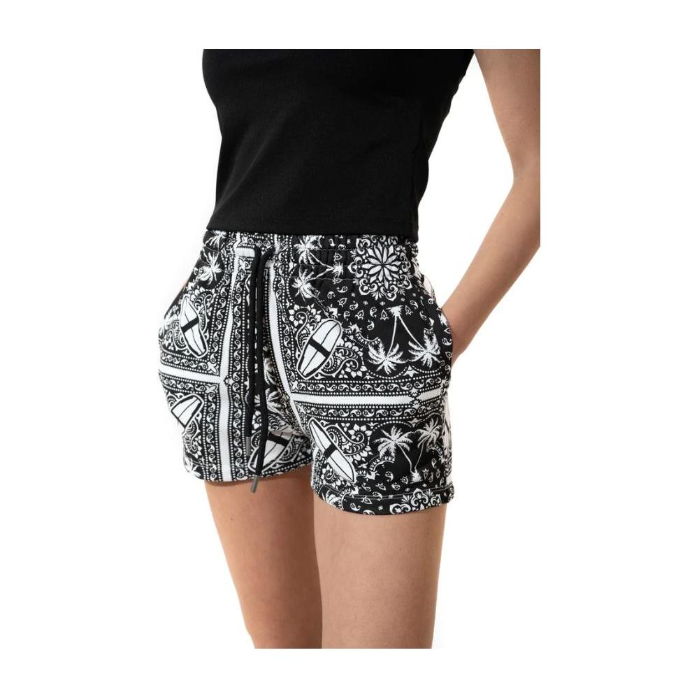 Comme Des Fuckdown Chic Monochrome Palms Cotton Shorts Comme Des Fuckdown