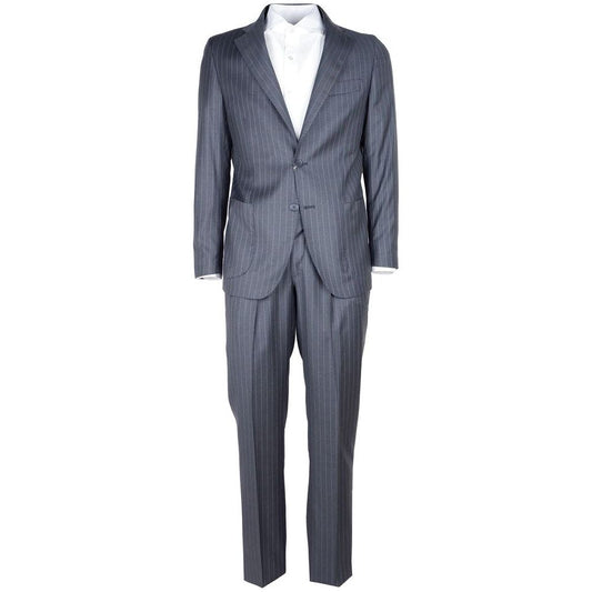 Made in Italy Gray Wool Vergine Suit Made in Italy