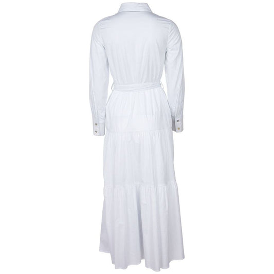 Alpha Studio White Cotton Dress Alpha Studio