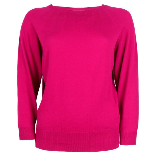 Alpha Studio Fuchsia Cotton Sweater Alpha Studio