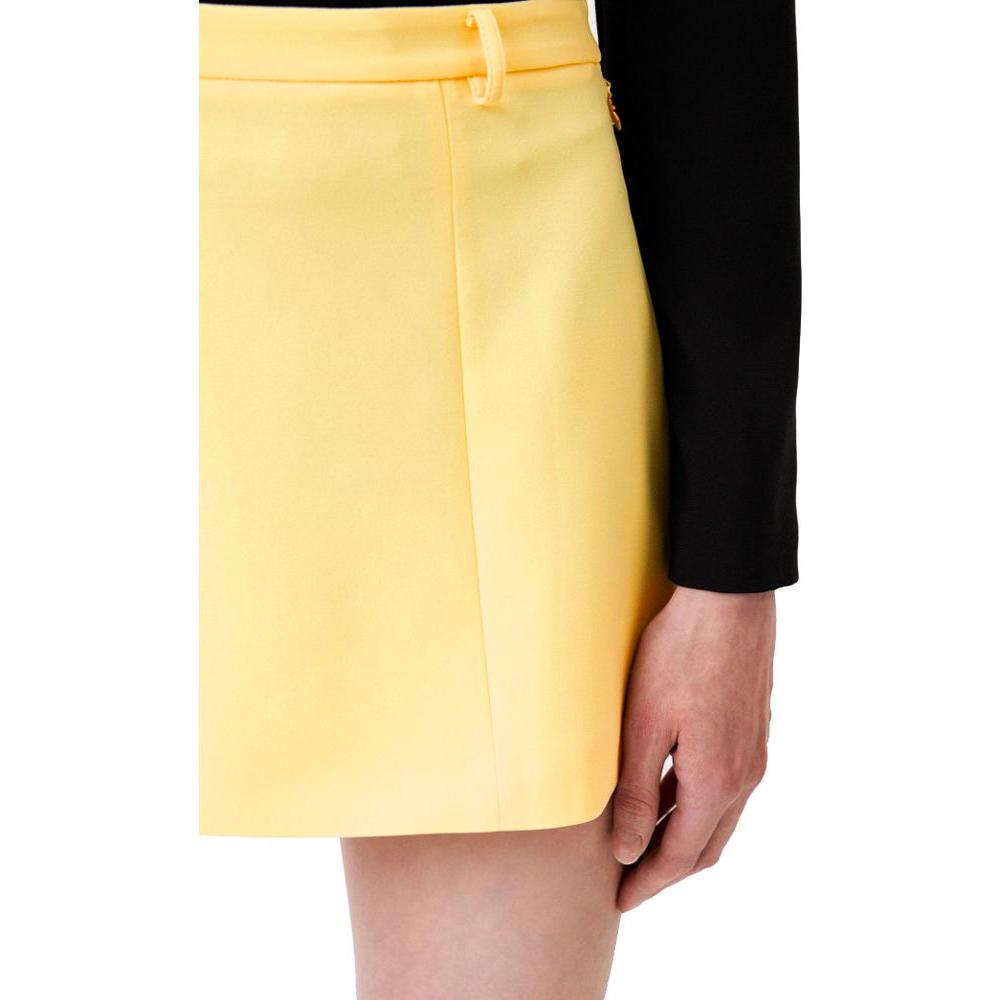 Patrizia Pepe Yellow Polyester Skirt Patrizia Pepe