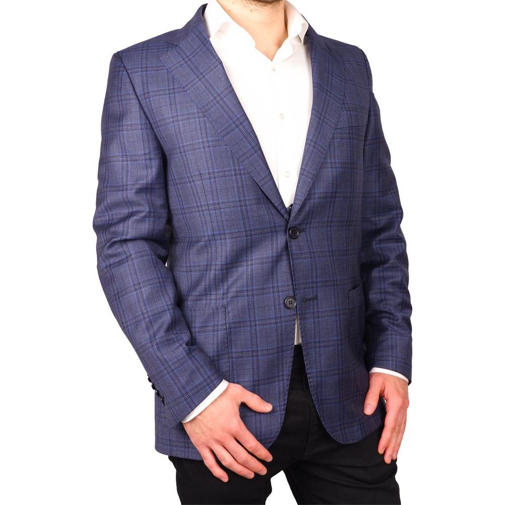 Made in Italy Light Blue Wool Vergine Blazer Made in Italy