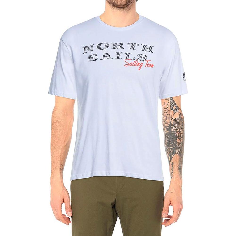 North Sails Pristine White Rubber Logo Tee North Sails