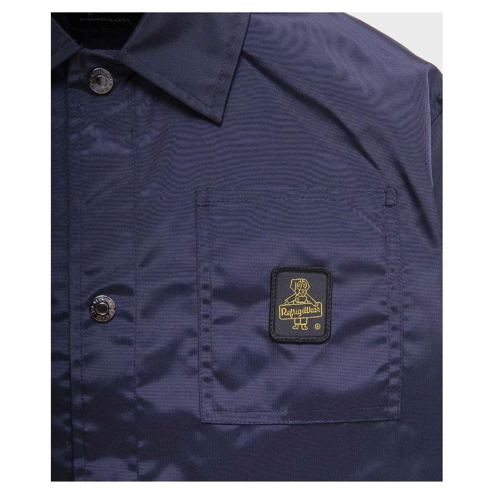 Refrigiwear Blue Polyamide Men Jacket Refrigiwear