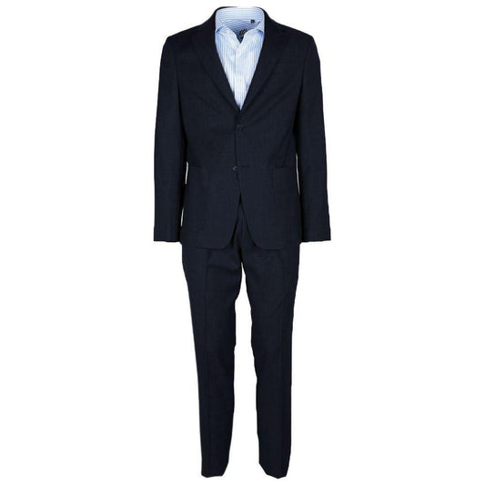 Made in Italy Blue Wool Vergine Suit Made in Italy