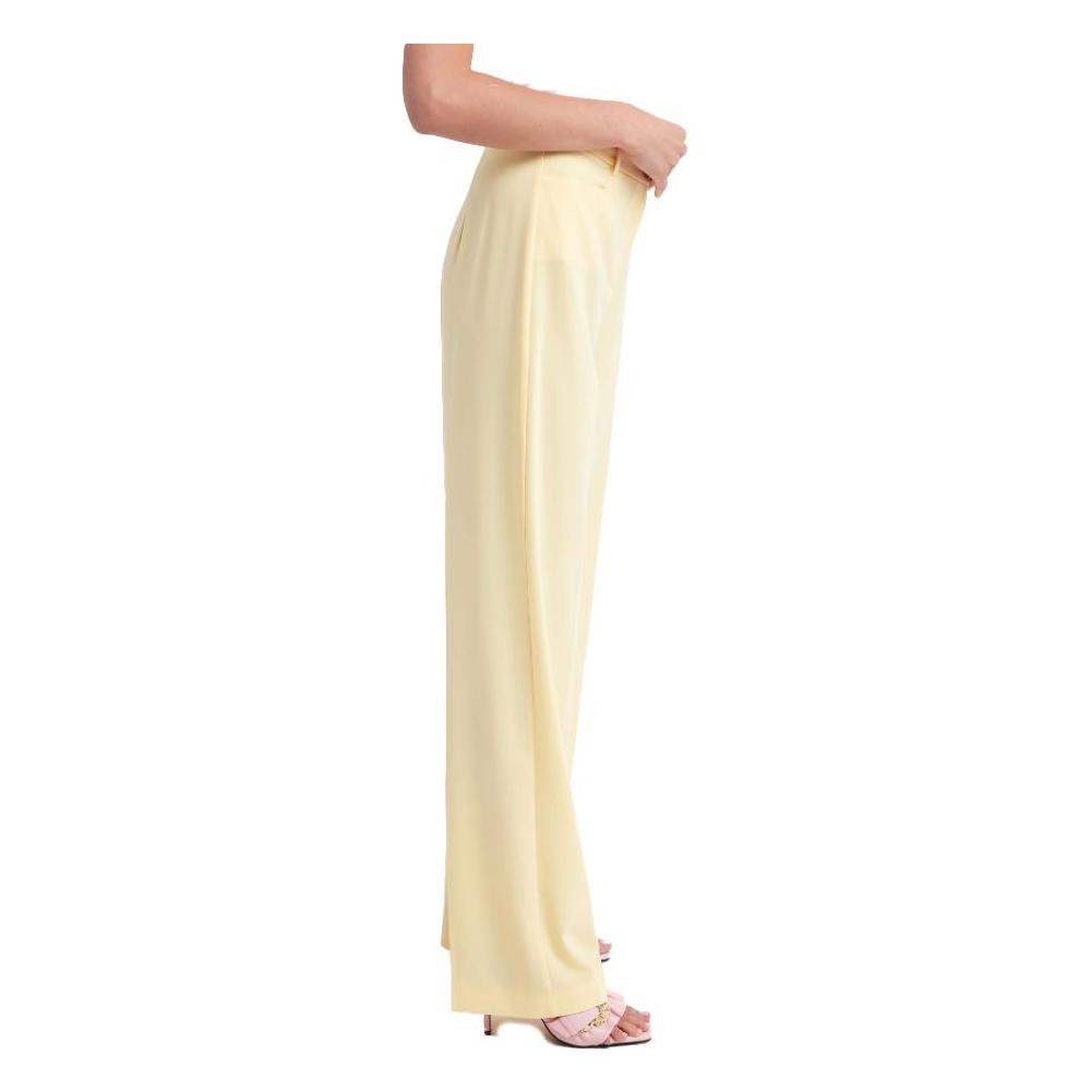 Patrizia Pepe Elegant Smooth Fabric Trousers in Yellow Patrizia Pepe