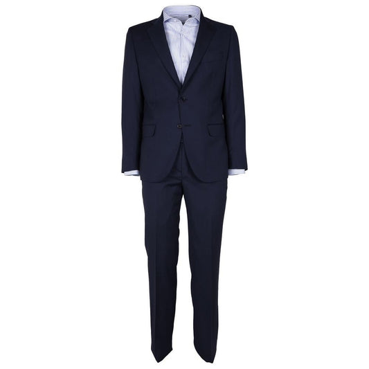 Made in Italy Blue Virgin Wool Mens Suit Made in Italy