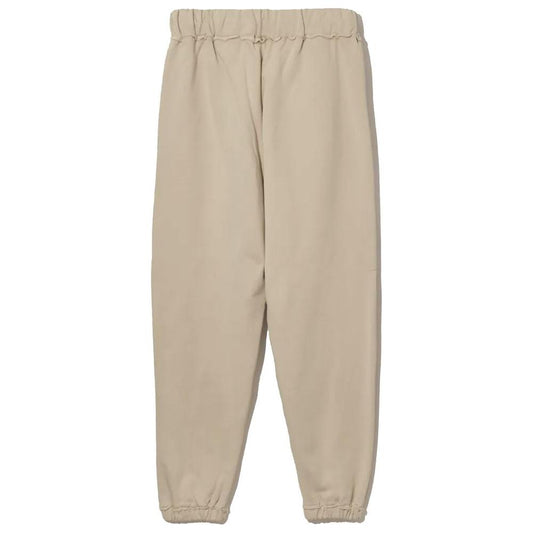 Comme Des Fuckdown Chic Beige Cotton Sweatpants with Frayed Details Comme Des Fuckdown