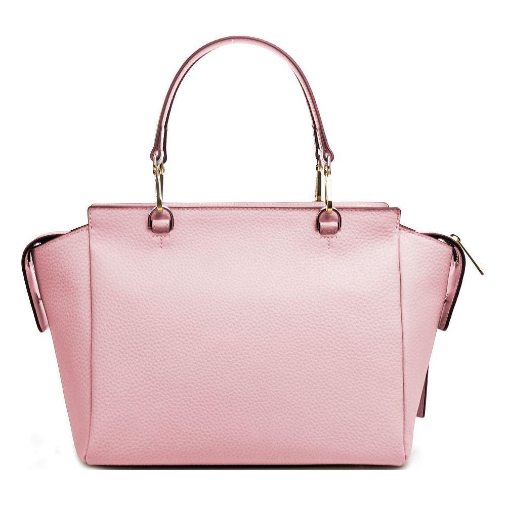 Baldinini Trend Chic Pink Textured Calfskin Handbag Baldinini Trend