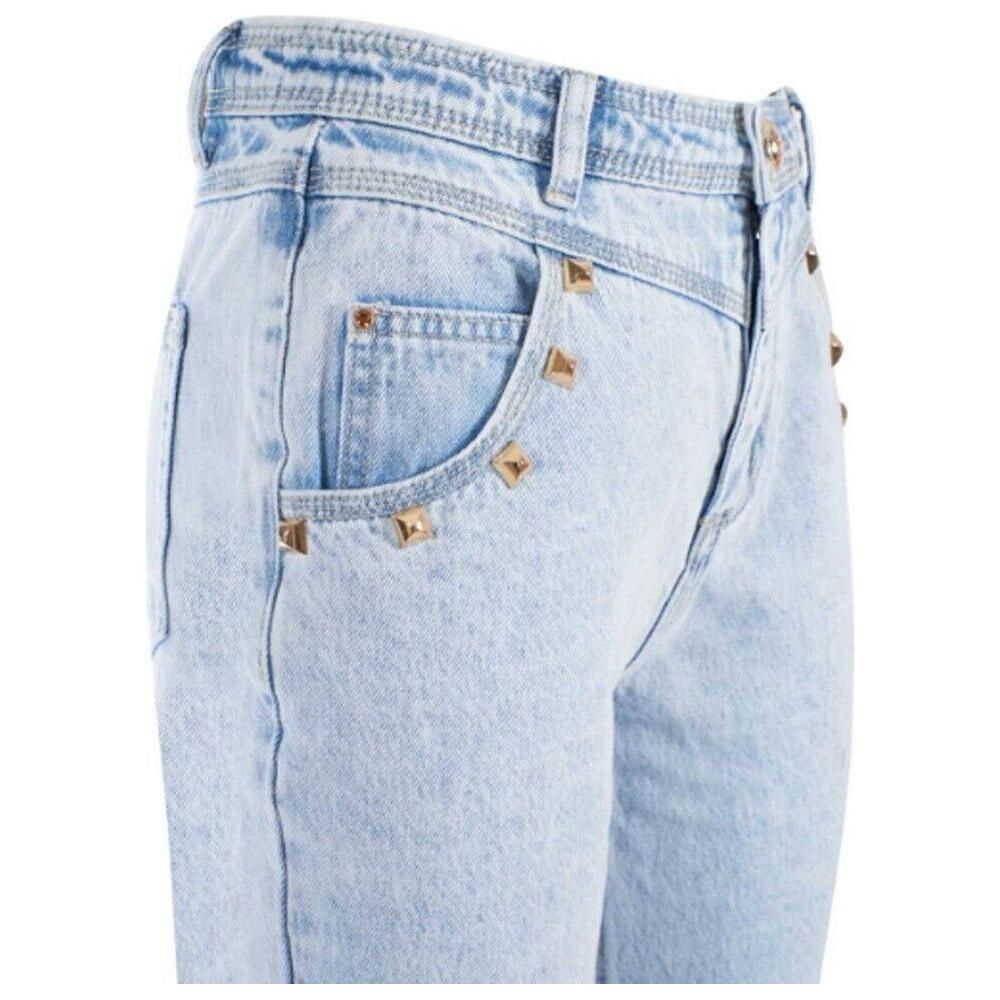 Yes Zee Light Blue Cotton Women Jeans Yes Zee