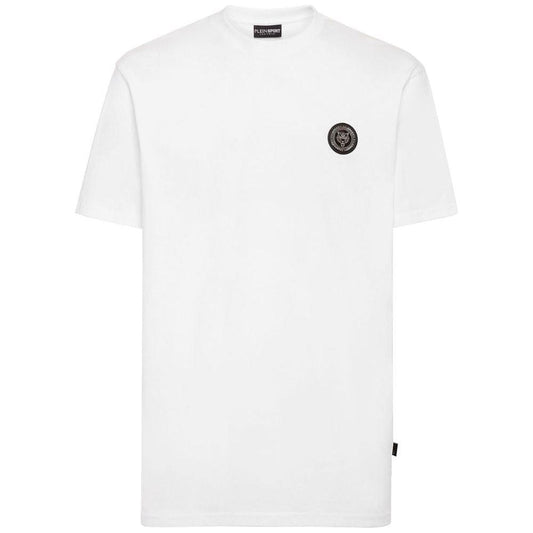 Plein Sport Sleek Cotton Tee with Signature Detailing Plein Sport