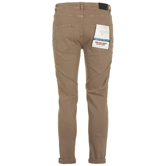 Fred Mello Elegant Brown Cotton Denim Trousers Fred Mello