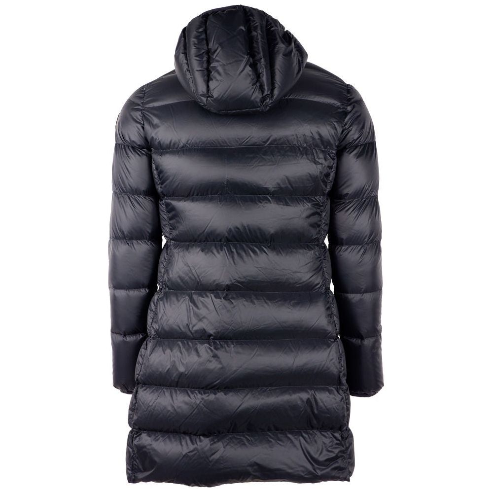 Centogrammi Reversible Long Down Jacket in Sleek Black Centogrammi