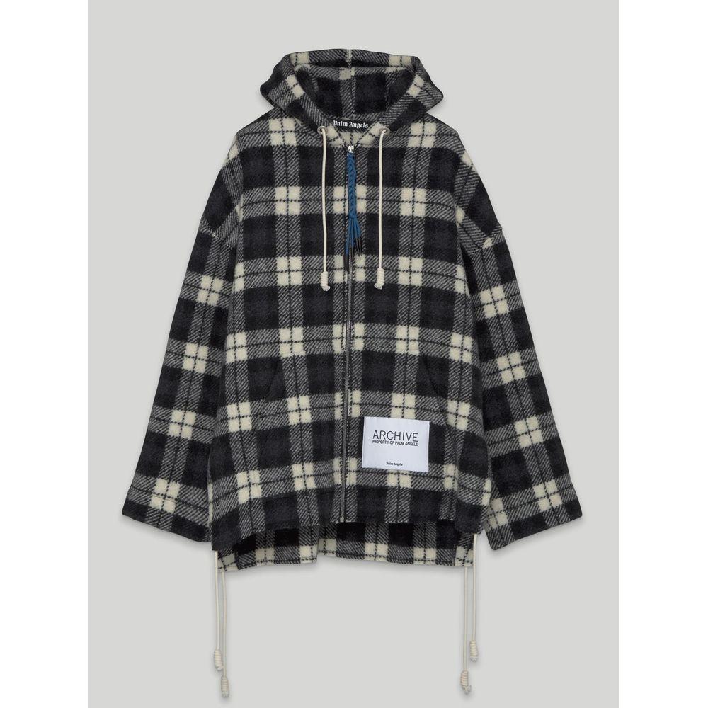 Palm Angels Archival Check Cashmere Hooded Jacket Palm Angels