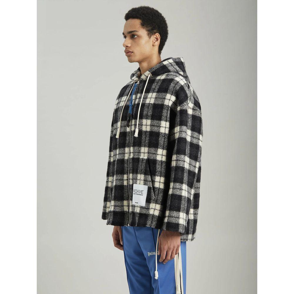 Palm Angels Archival Check Cashmere Hooded Jacket Palm Angels